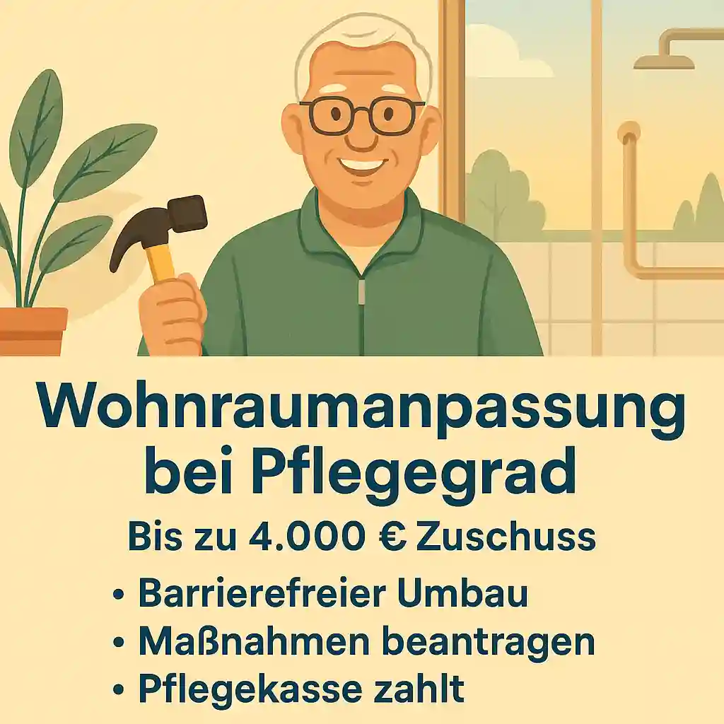Wohnraumanpassung für Pflegebedürftige das Bild zeigt einen Handwerker der die Wohnraumanpassung durchführt.