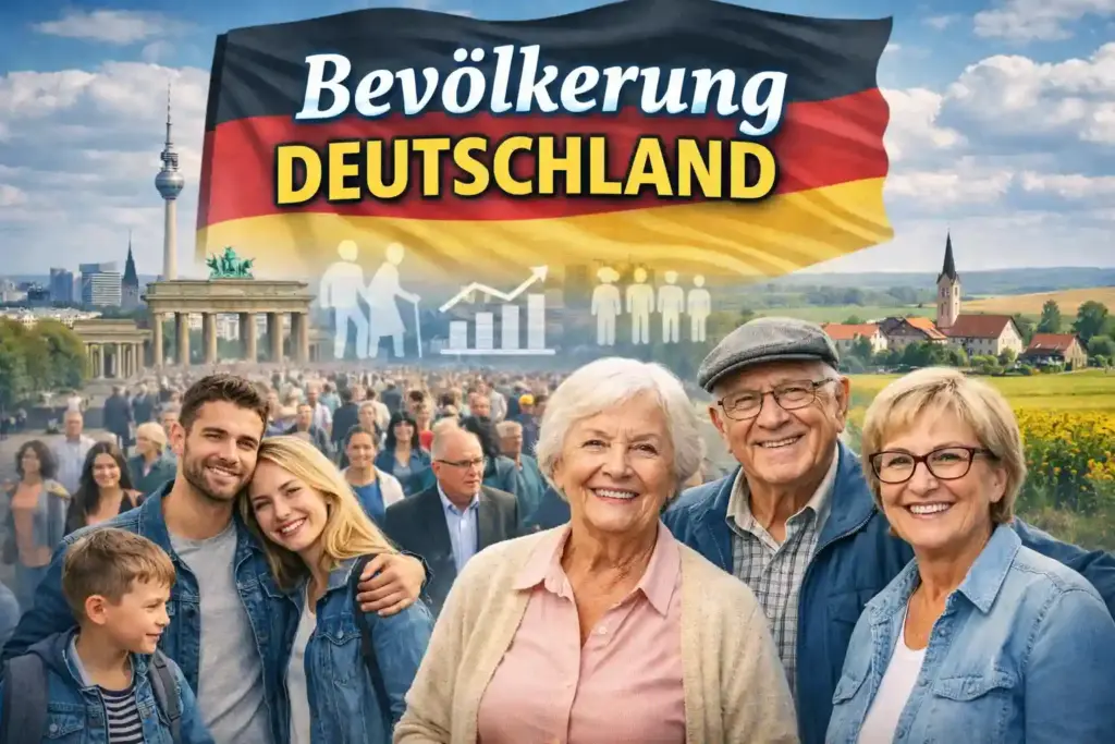 Bevölkerung in Deutschland mit Senioren und jüngeren Menschen