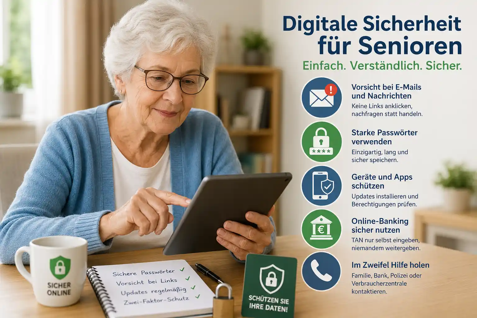 Senioren schützen sich online vor Betrug und Phishing