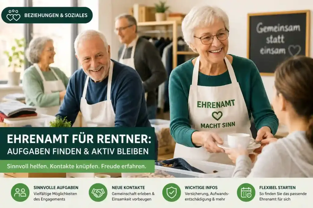 Rentner engagieren sich ehrenamtlich in einer sozialen Einrichtung