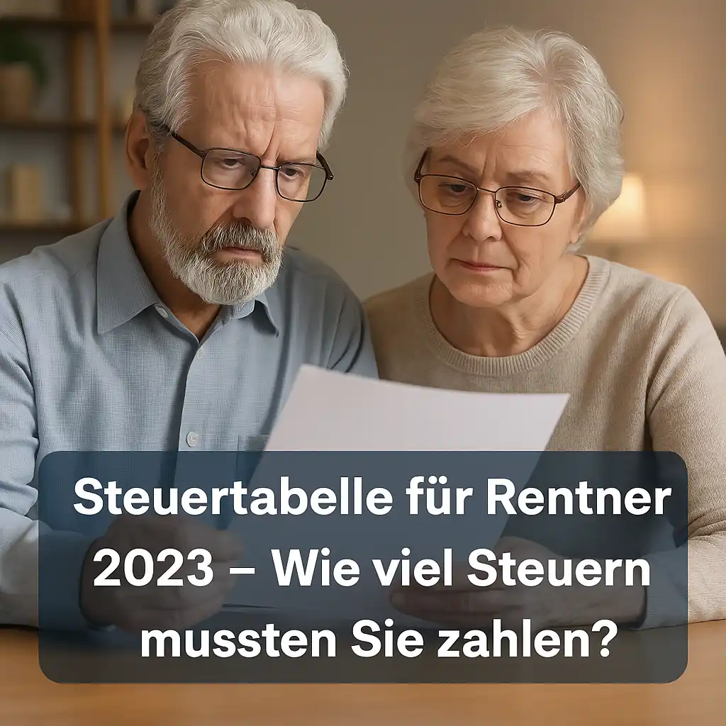 Rentner prüft Steuerunterlagen für das Jahr 2023