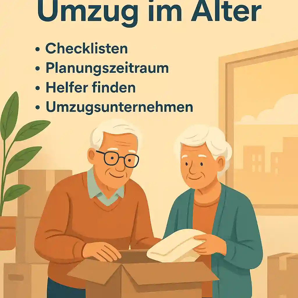 Senior mit Umzugskartons – Wohnungswechsel im Alter stressfrei meistern.